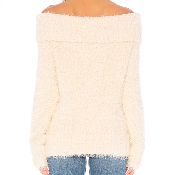 MINKPINK Teacup Off The Shoulder Sweater Cream XS - Picture 4 of 8